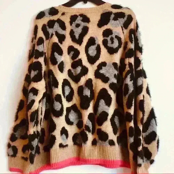 M&S Collection Animal Print Round Neck Jumper - Picture 3 of 9